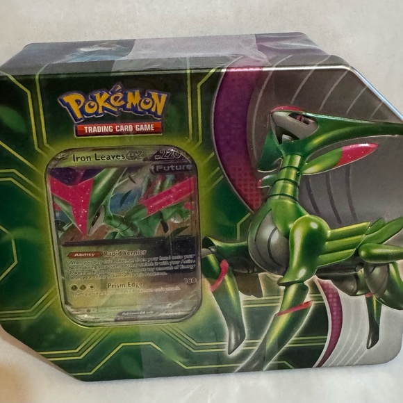 Pokemon TCG: Paradox Destinies Iron Leaves ex Tin New Sealed - Picture 7 of 9